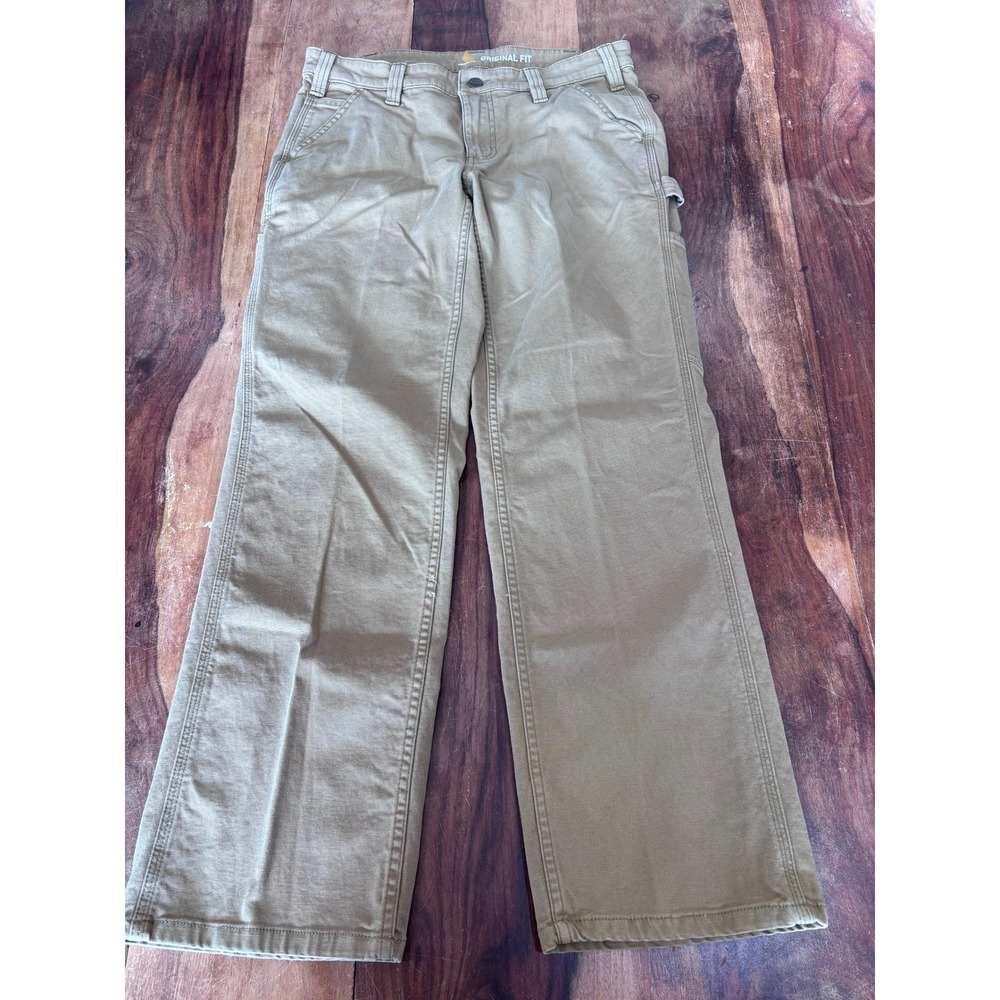 CARHARTT carpenter pants women 6 short tan original fit stretch utility